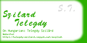 szilard telegdy business card