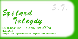 szilard telegdy business card